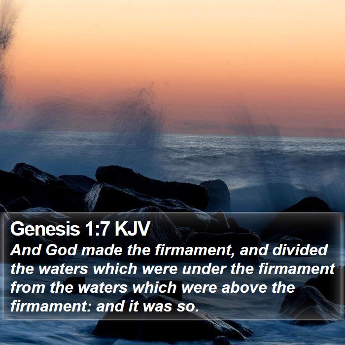 Genesis 1:7 KJV Bible Study