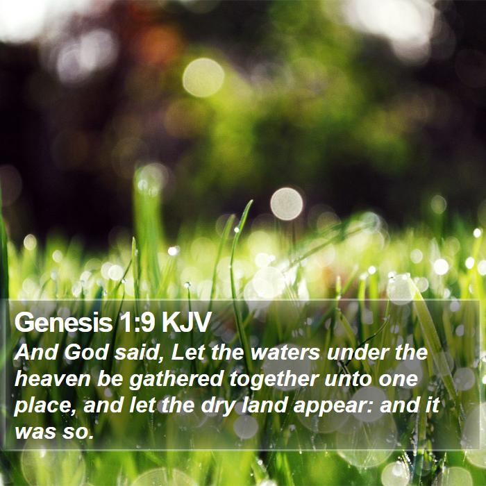 Genesis 1:9 KJV Bible Study