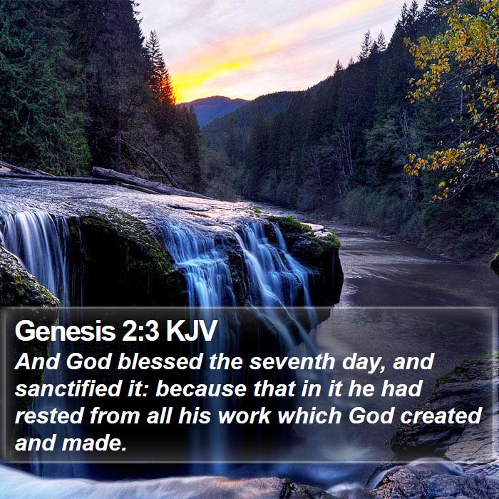 Genesis 2:3 KJV Bible Study