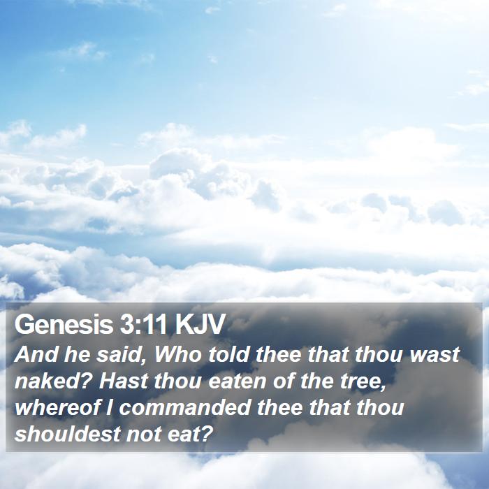 Genesis 3:11 KJV Bible Study