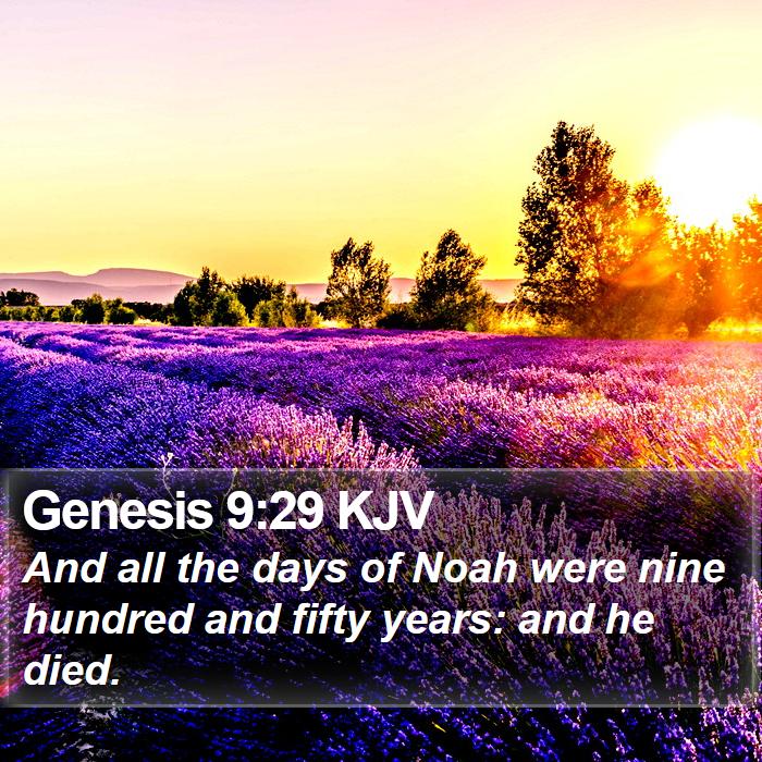 Genesis 9:29 KJV Bible Study