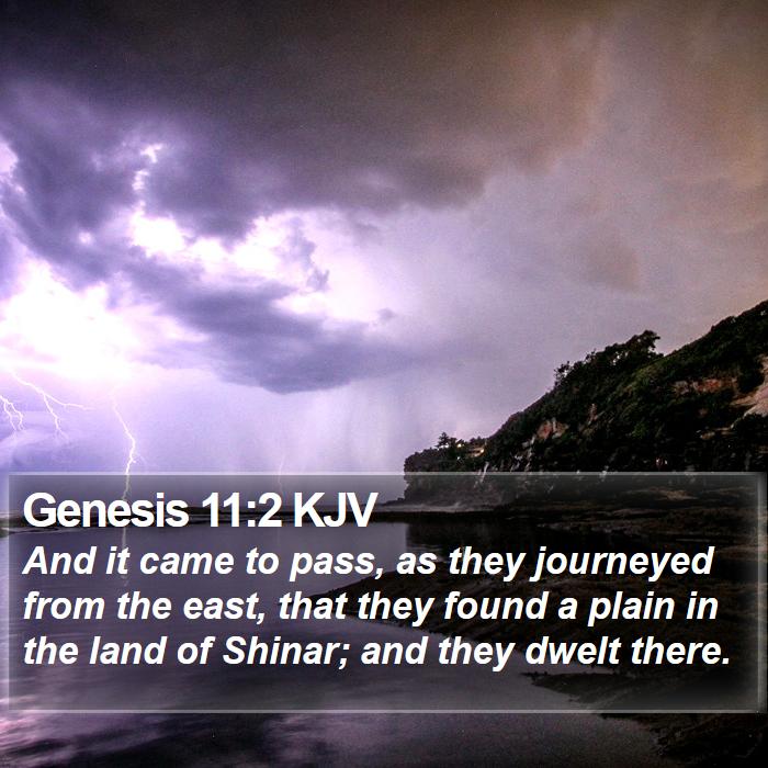 Genesis 11:2 KJV Bible Study