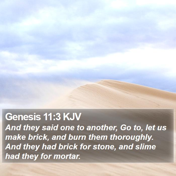 Genesis 11:3 KJV Bible Study