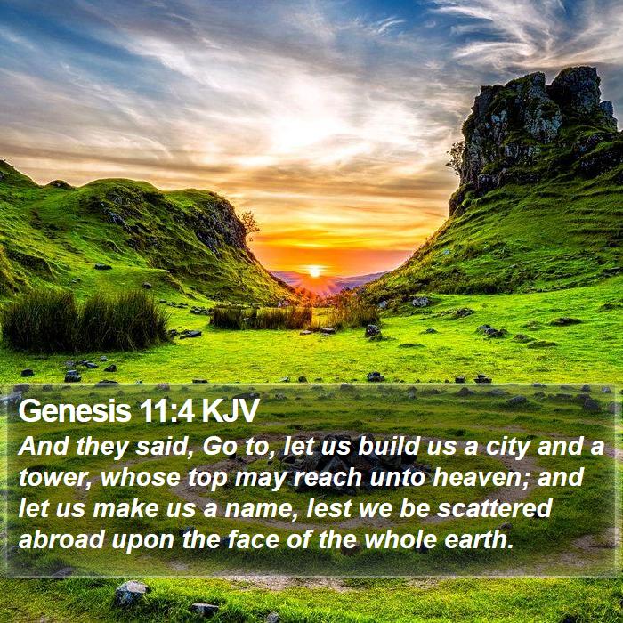 Genesis 11:4 KJV Bible Study