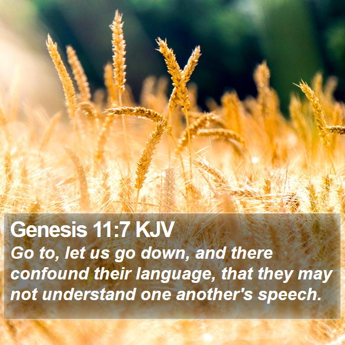 Genesis 11:7 KJV Bible Study