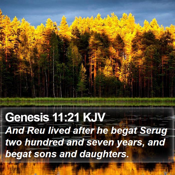 Genesis 11:21 KJV Bible Study