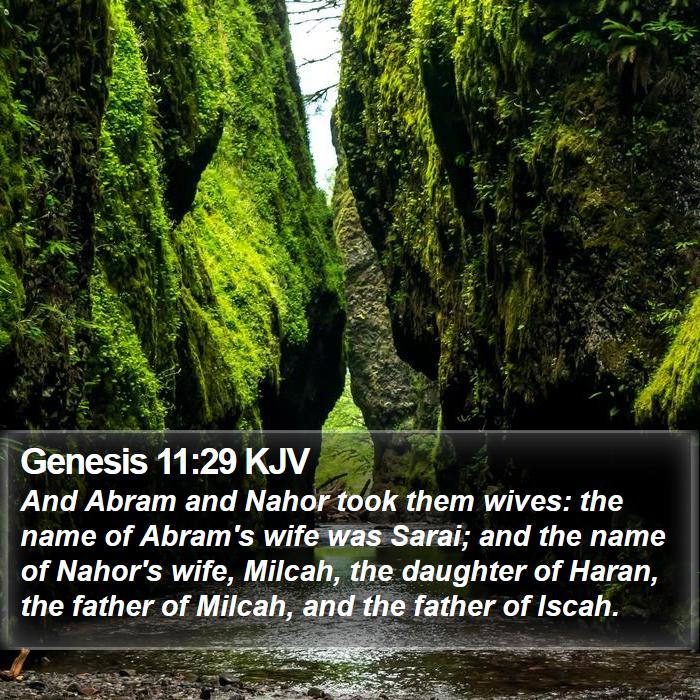 Genesis 11:29 KJV Bible Study