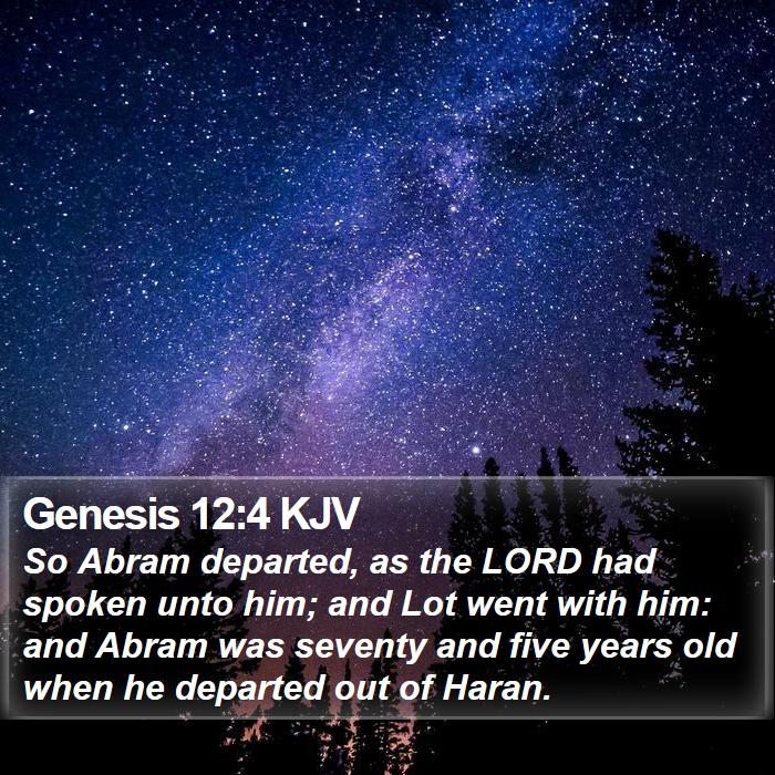 Genesis 12:4 KJV Bible Study