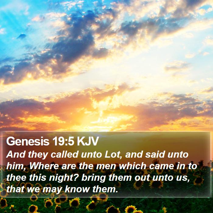 Genesis 19:5 KJV Bible Study