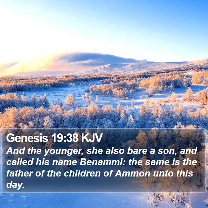 Genesis 19:38 KJV Bible Study