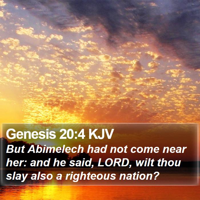 Genesis 20:4 KJV Bible Study