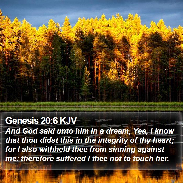 Genesis 20:6 KJV Bible Study