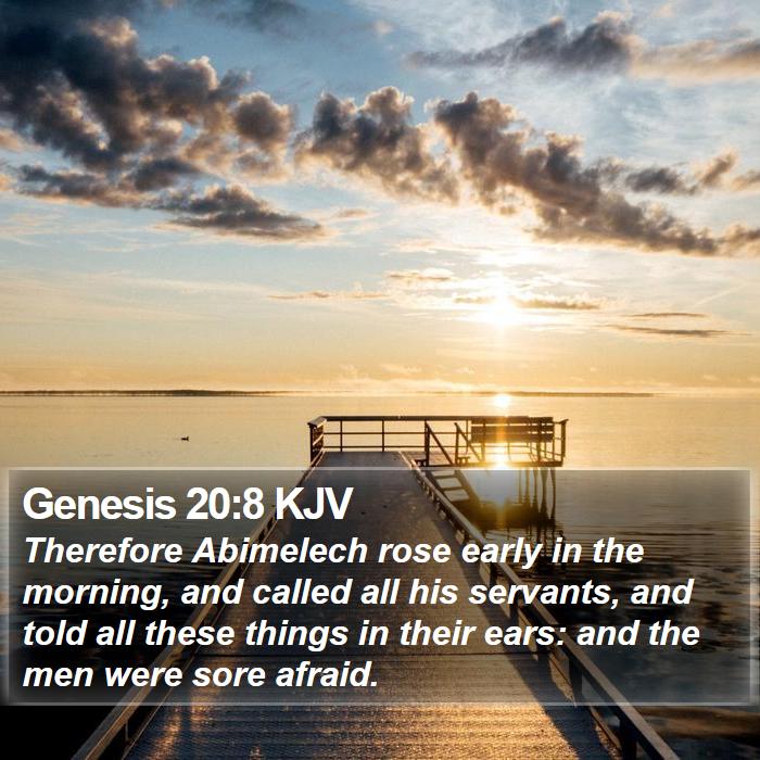 Genesis 20:8 KJV Bible Study