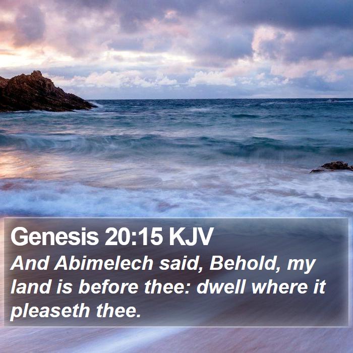 Genesis 20:15 KJV Bible Study