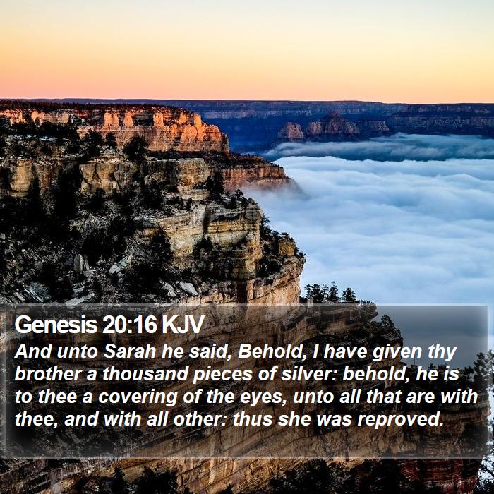 Genesis 20:16 KJV Bible Study