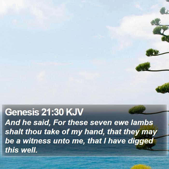 Genesis 21:30 KJV Bible Study