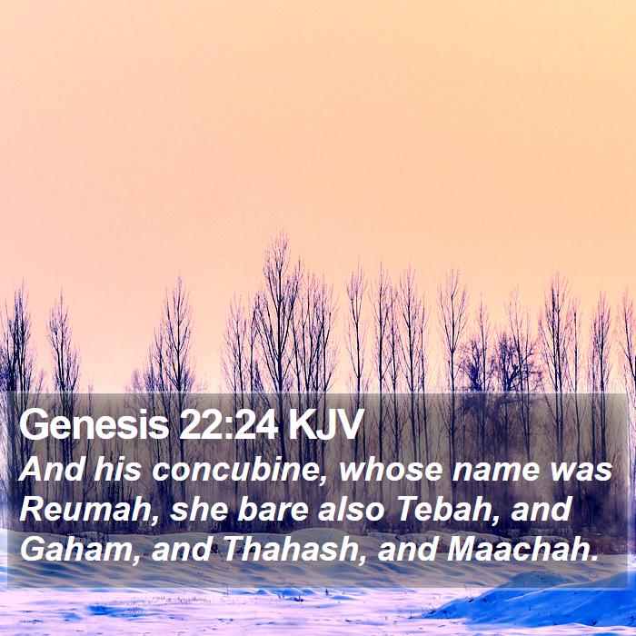 Genesis 22:24 KJV Bible Study