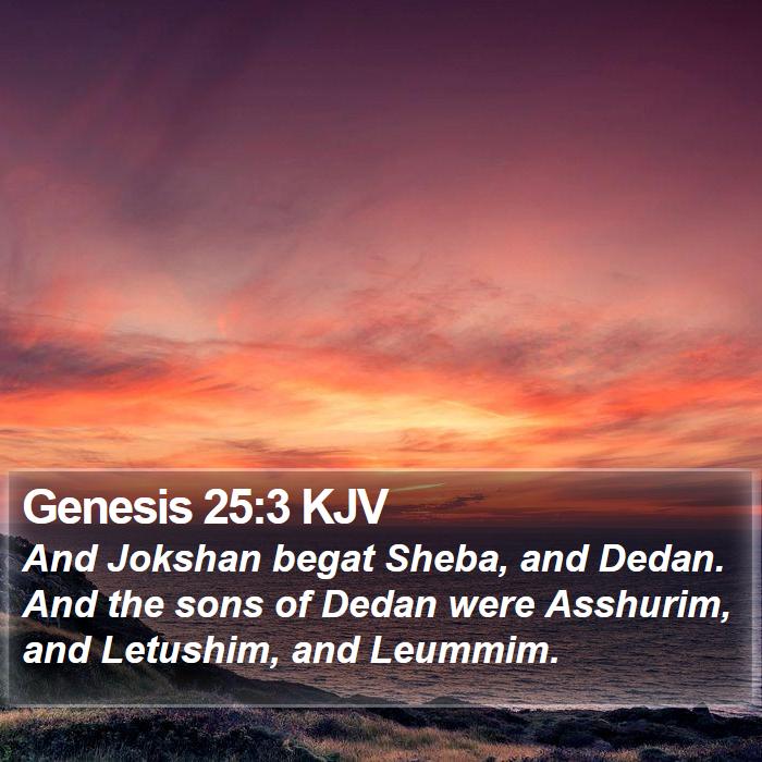 Genesis 25:3 KJV Bible Study