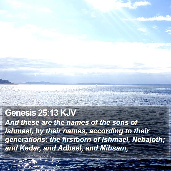 Genesis 25:13 KJV Bible Study