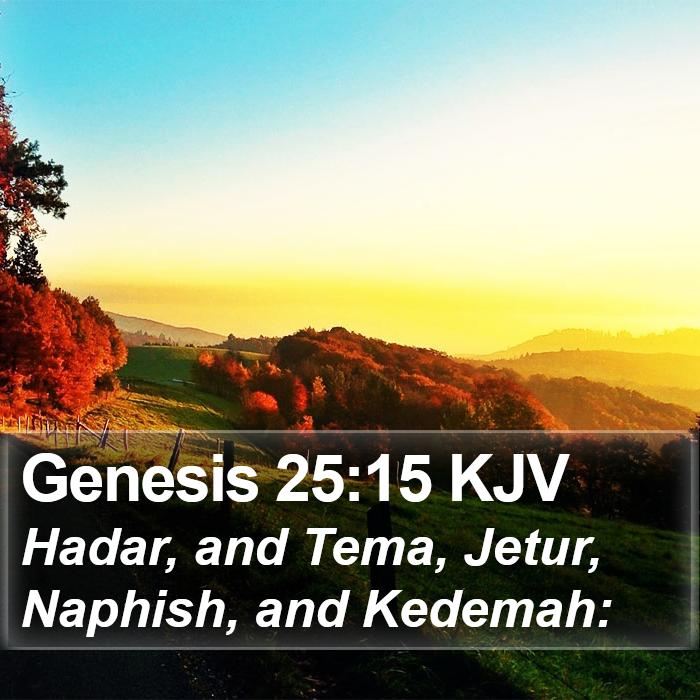 Genesis 25:15 KJV Bible Study