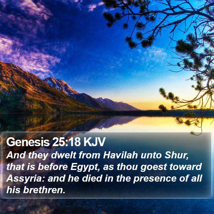 Genesis 25:18 KJV Bible Study