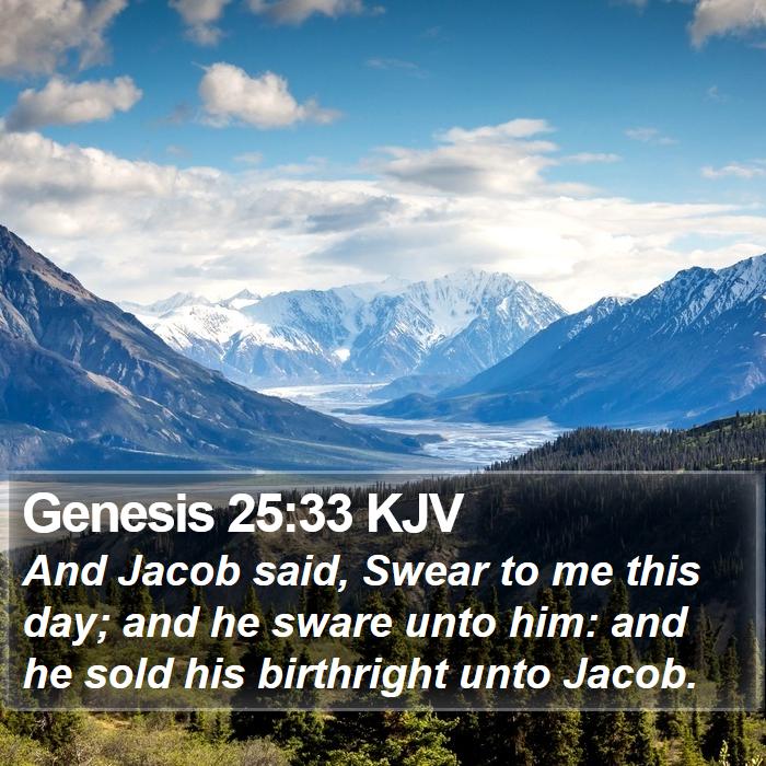 Genesis 25:33 KJV Bible Study