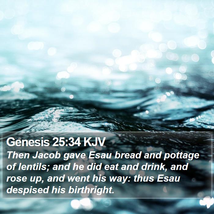 Genesis 25:34 KJV Bible Study