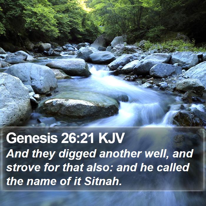 Genesis 26:21 KJV Bible Study