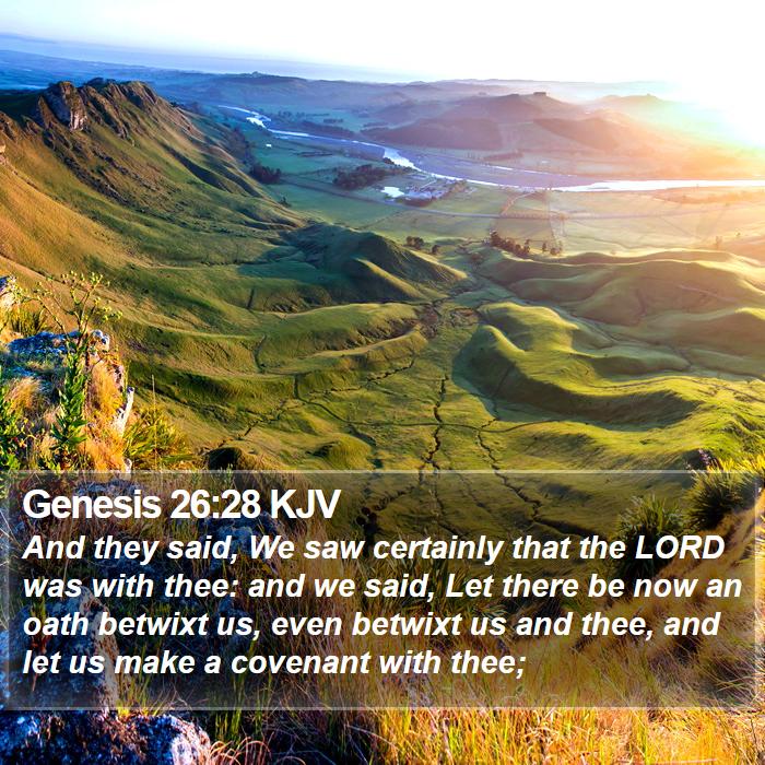 Genesis 26:28 KJV Bible Study