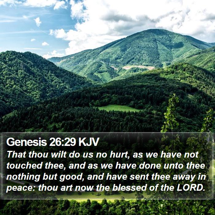 Genesis 26:29 KJV Bible Study