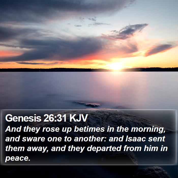 Genesis 26:31 KJV Bible Study