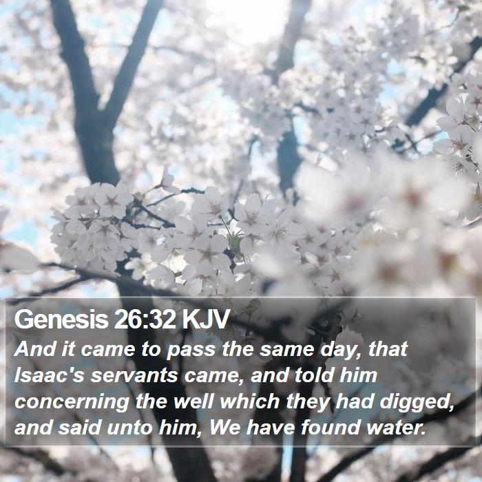 Genesis 26:32 KJV Bible Study