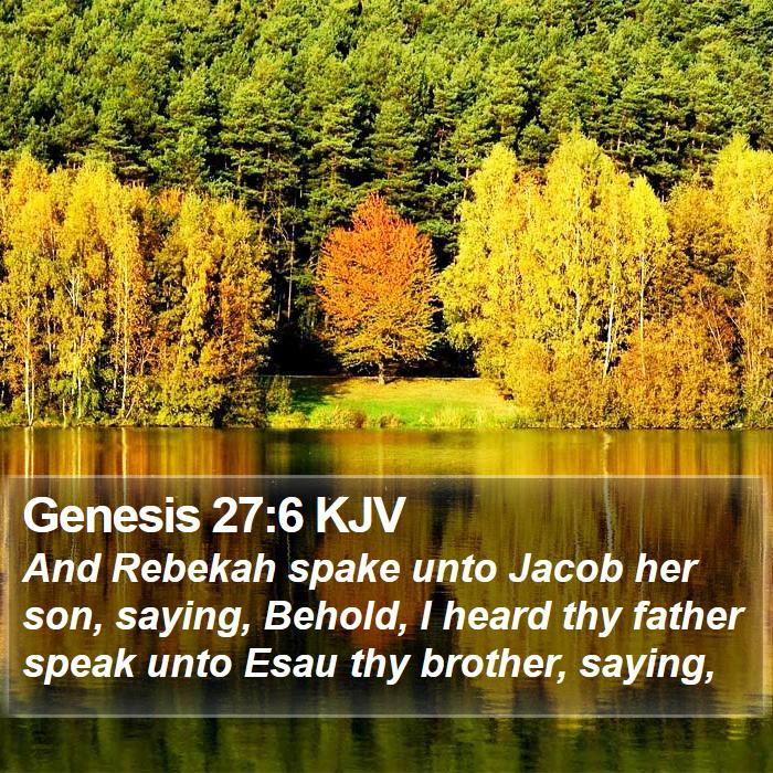 Genesis 27:6 KJV Bible Study