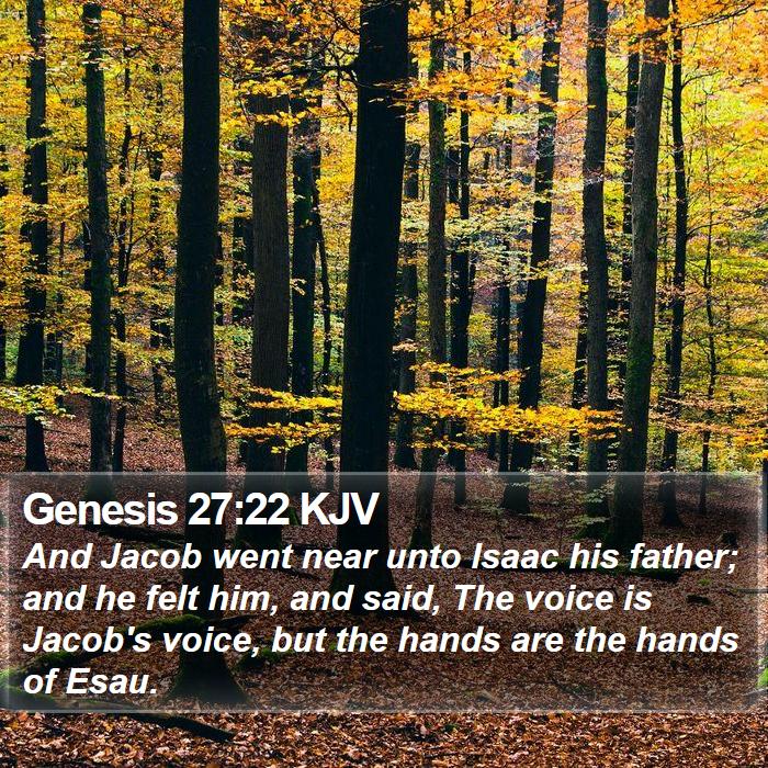 Genesis 27:22 KJV Bible Study