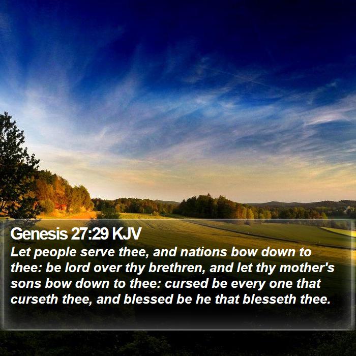 Genesis 27:29 KJV Bible Study