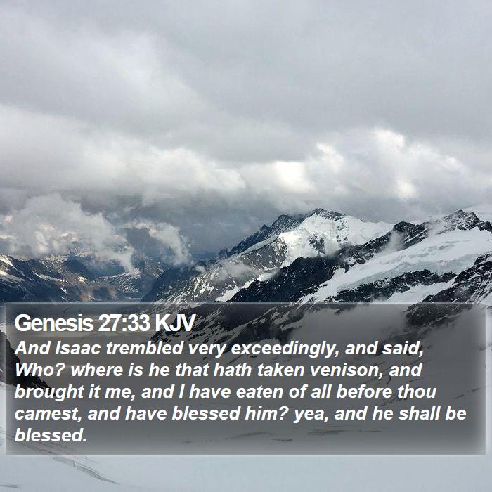 Genesis 27:33 KJV Bible Study