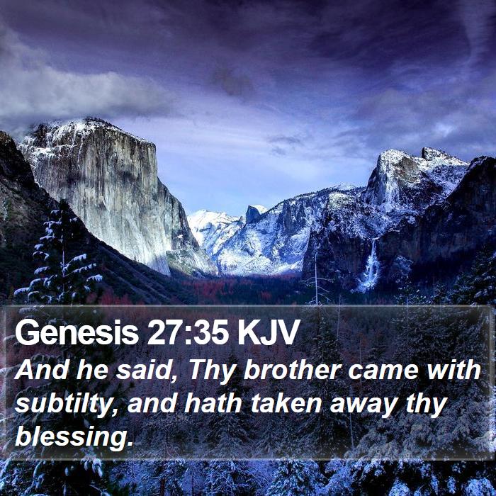 Genesis 27:35 KJV Bible Study