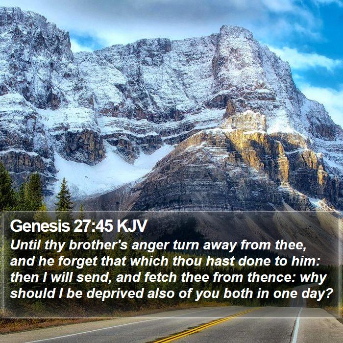 Genesis 27:45 KJV Bible Study