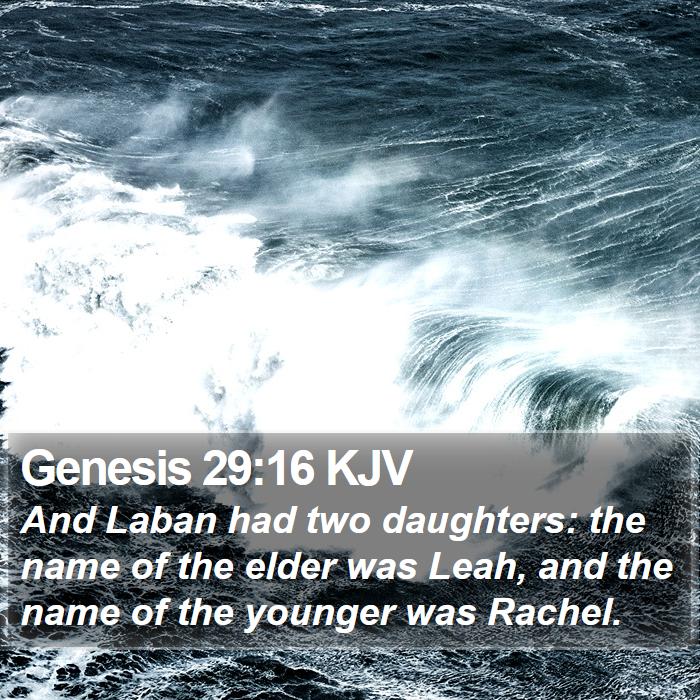 Genesis 29:16 KJV Bible Study