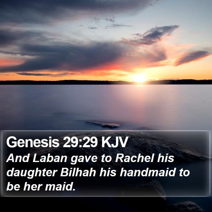 Genesis 29:29 KJV Bible Study