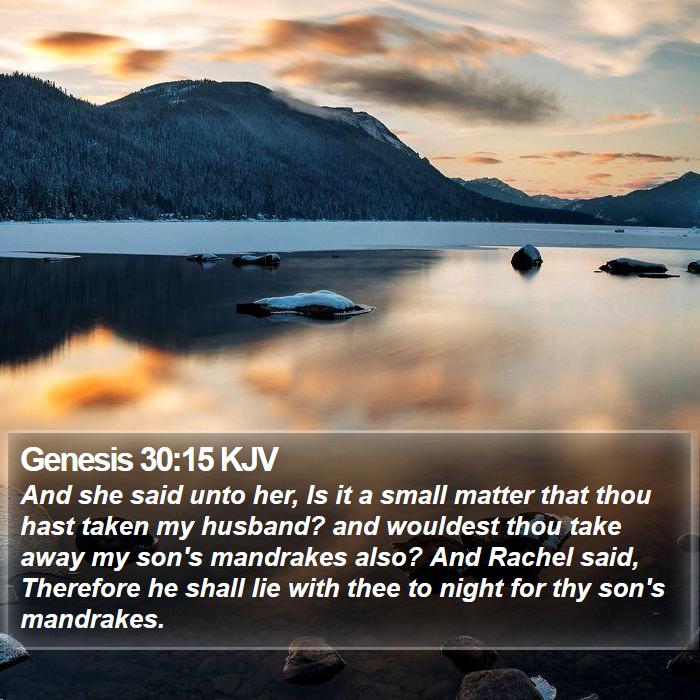 Genesis 30:15 KJV Bible Study