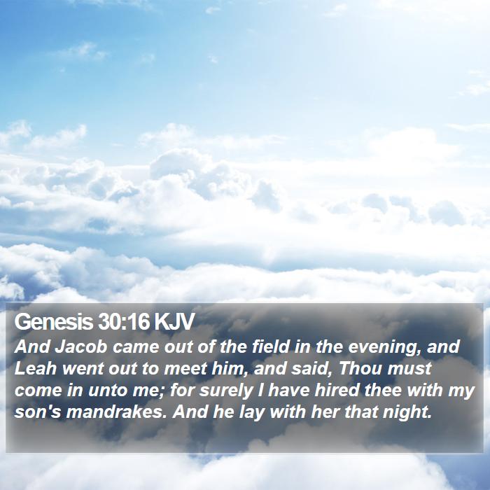 Genesis 30:16 KJV Bible Study