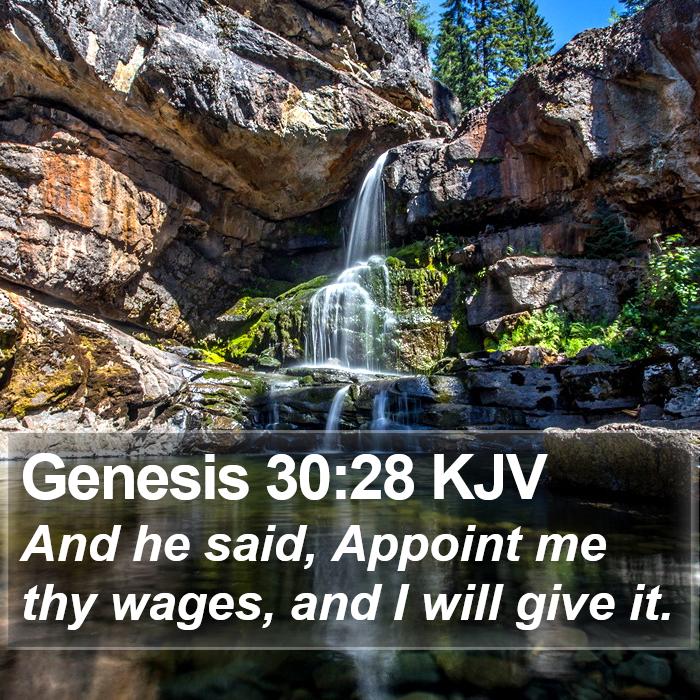 Genesis 30:28 KJV Bible Study