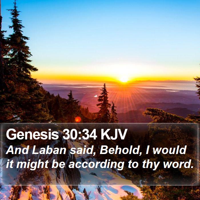 Genesis 30:34 KJV Bible Study