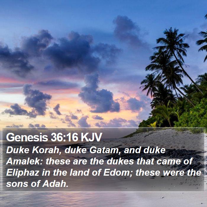 Genesis 36:16 KJV Bible Study