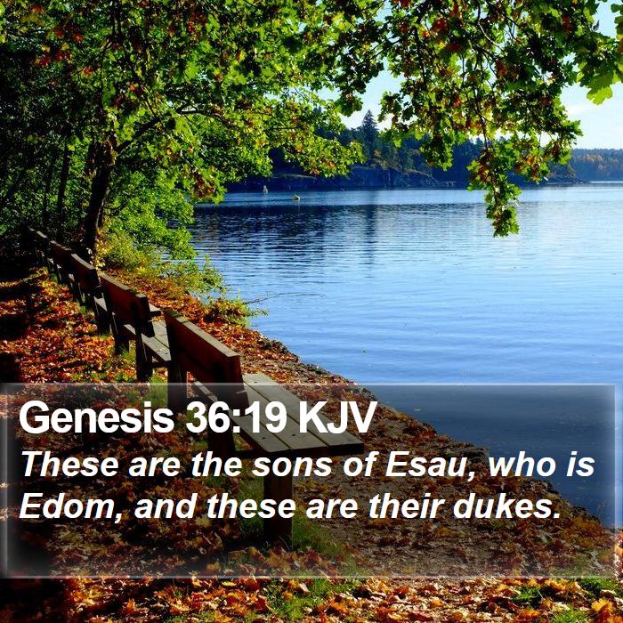 Genesis 36:19 KJV Bible Study