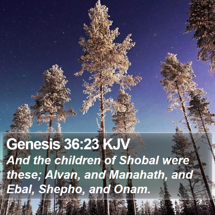 Genesis 36:23 KJV Bible Study