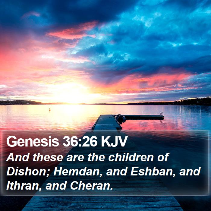 Genesis 36:26 KJV Bible Study