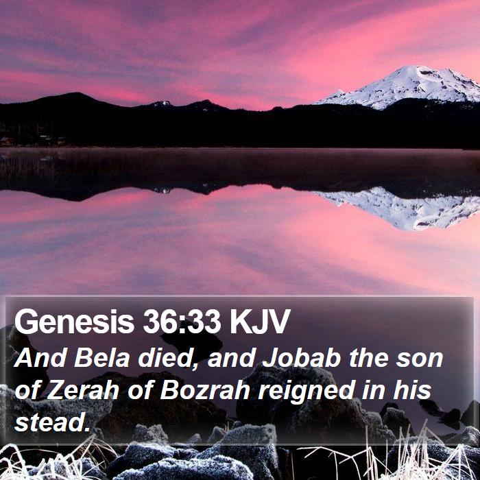 Genesis 36:33 KJV Bible Study