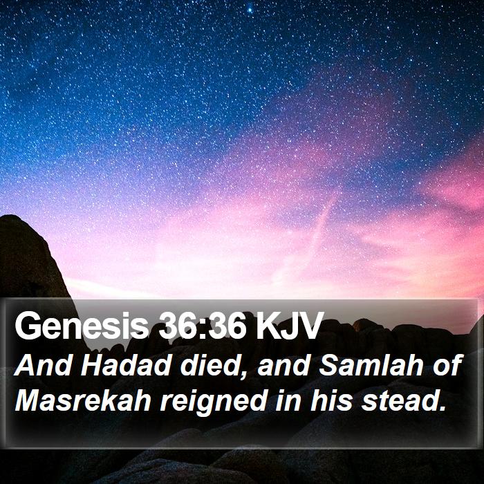 Genesis 36:36 KJV Bible Study